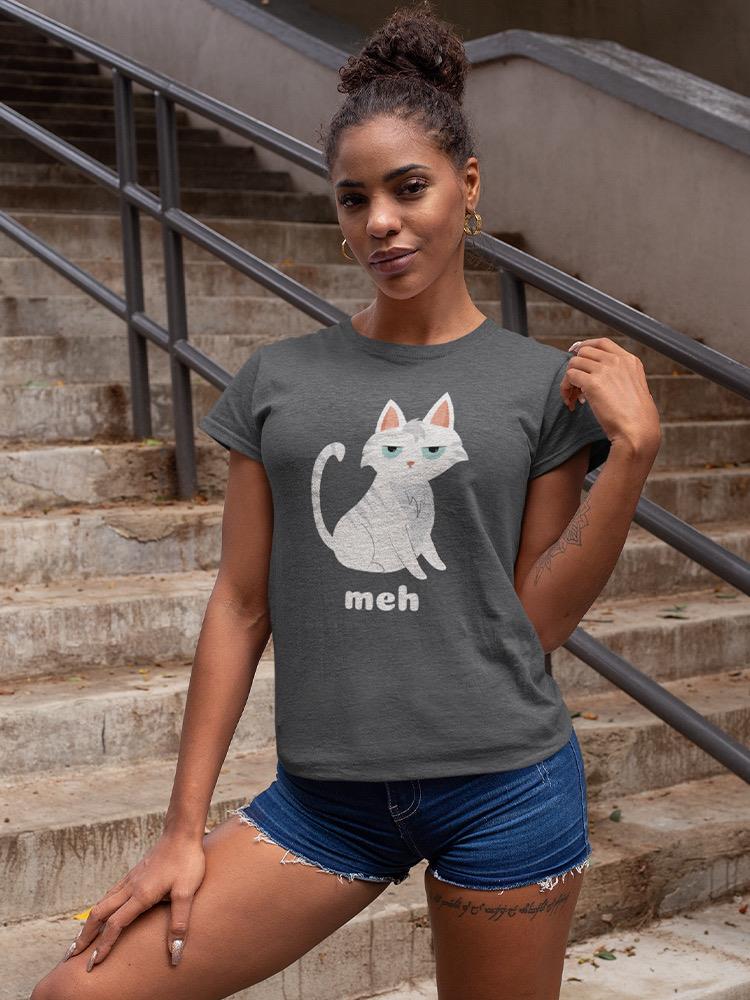 "meh" Kitten T-shirt -SmartPrintsInk Designs