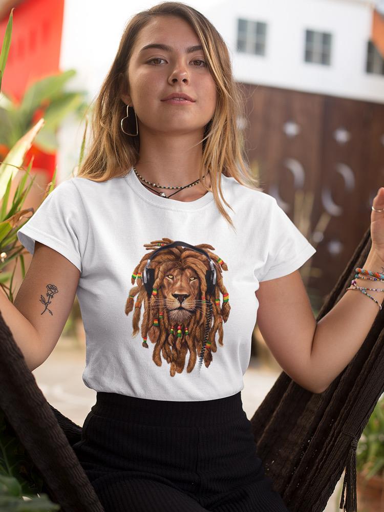 Lion Braids T-shirt -SmartPrintsInk Designs