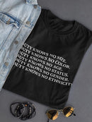Beauty Knows No Limits T-shirt -SmartPrintsInk Designs
