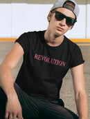 Revolution Text T-shirt -SmartPrintsInk Designs