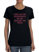 Changing The World T-shirt -SmartPrintsInk Designs