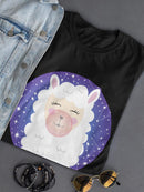 Llama Bubblegum T-shirt -SmartPrintsInk Designs