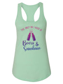 Beers And Sunshine! Racerback Tank -SmartPrintsInk Designs