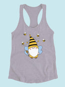 Bees And Bee Fairy Racerback Tank -SmartPrintsInk Designs