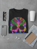 Colorful Skull Head T-shirt -SmartPrintsInk Designs