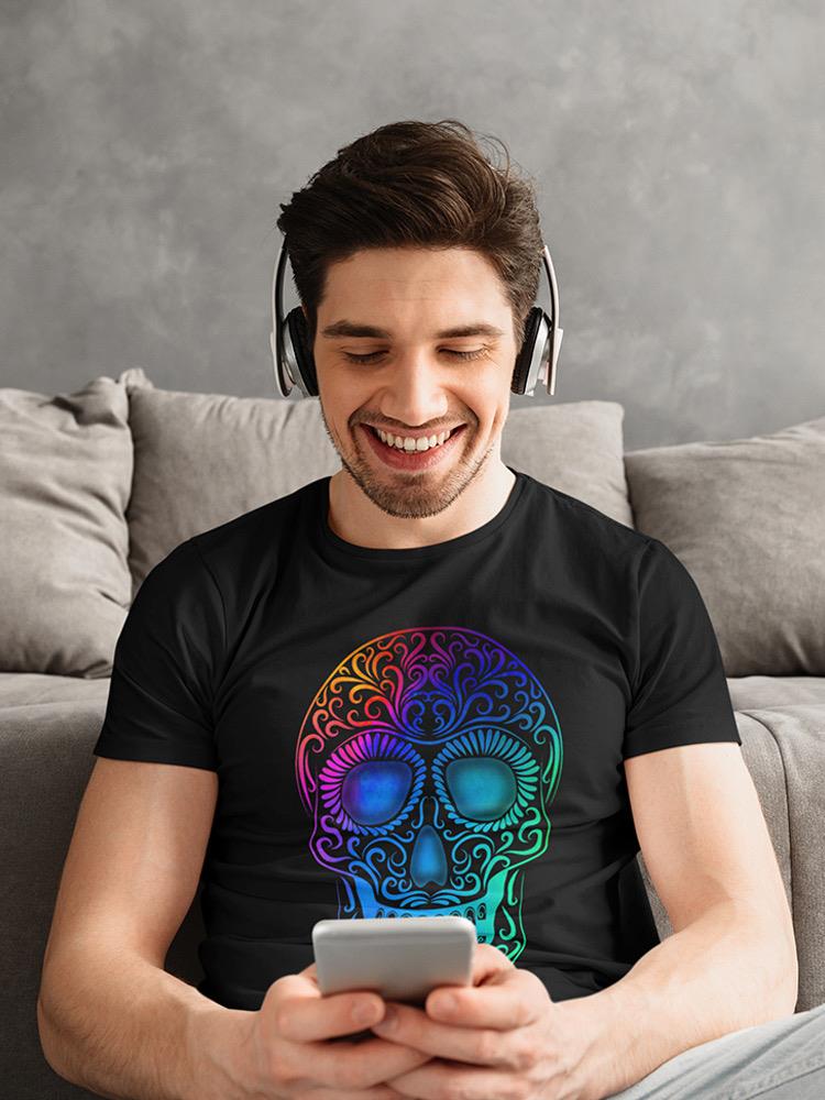 Smiling Colorful Skull T-shirt -SmartPrintsInk Designs