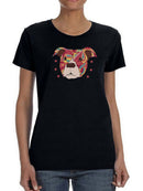 Colorful Dog Face T-shirt -SmartPrintsInk Designs