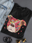 Colorful Dog Face T-shirt -SmartPrintsInk Designs