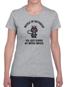 Witch Switch Kitten T-shirt -SmartPrintsInk Designs