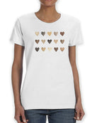 Lines Of Hearts T-shirt -SmartPrintsInk Designs