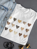 Lines Of Hearts T-shirt -SmartPrintsInk Designs