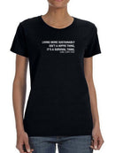 Living More Sustainable T-shirt -SmartPrintsInk Designs