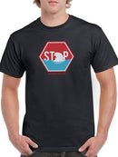 Stop Sign Melting Ice T-shirt -SmartPrintsInk Designs