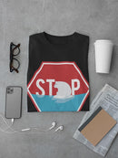 Stop Sign Melting Ice T-shirt -SmartPrintsInk Designs