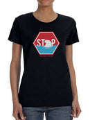 Stop Sign Melting Ice T-shirt -SmartPrintsInk Designs