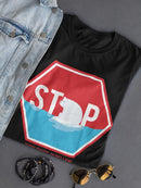 Stop Sign Melting Ice T-shirt -SmartPrintsInk Designs