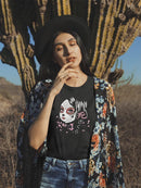 Skeletal Woman, Sakura T-shirt -SmartPrintsInk Designs