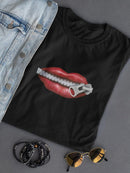 Sealed Lips T-shirt -SmartPrintsInk Designs