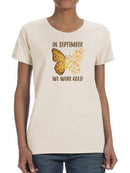 In September We Wear Gold T-shirt -SmartPrintsInk Designs