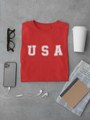Usa Text T-shirt -SmartPrintsInk Designs