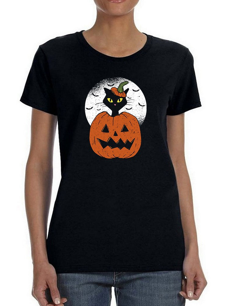 Kitten Inside Pumpkin T-shirt -SmartPrintsInk Designs