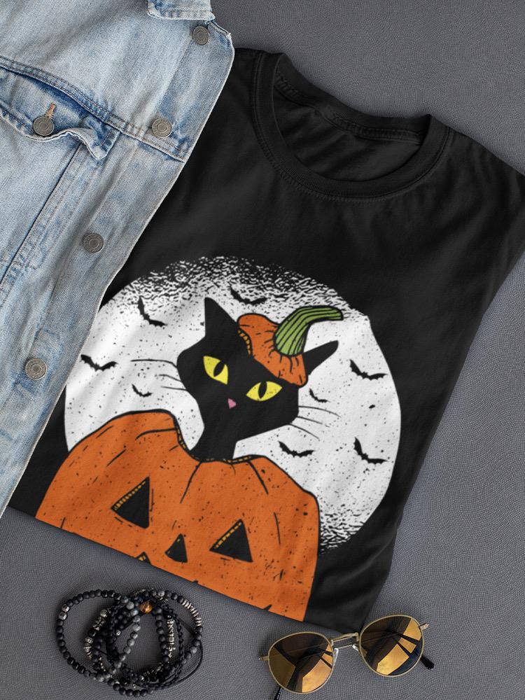 Kitten Inside Pumpkin T-shirt -SmartPrintsInk Designs