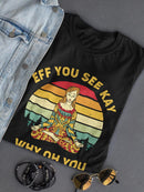 A Meditating Woman T-shirt -SmartPrintsInk Designs