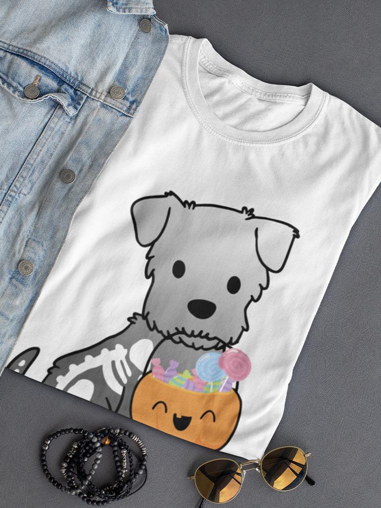 Dog Skeleton Halloween T-shirt -SmartPrintsInk Designs