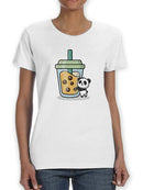Boba Tea And Panda T-shirt -SmartPrintsInk Designs