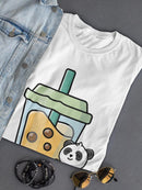 Boba Tea And Panda T-shirt -SmartPrintsInk Designs