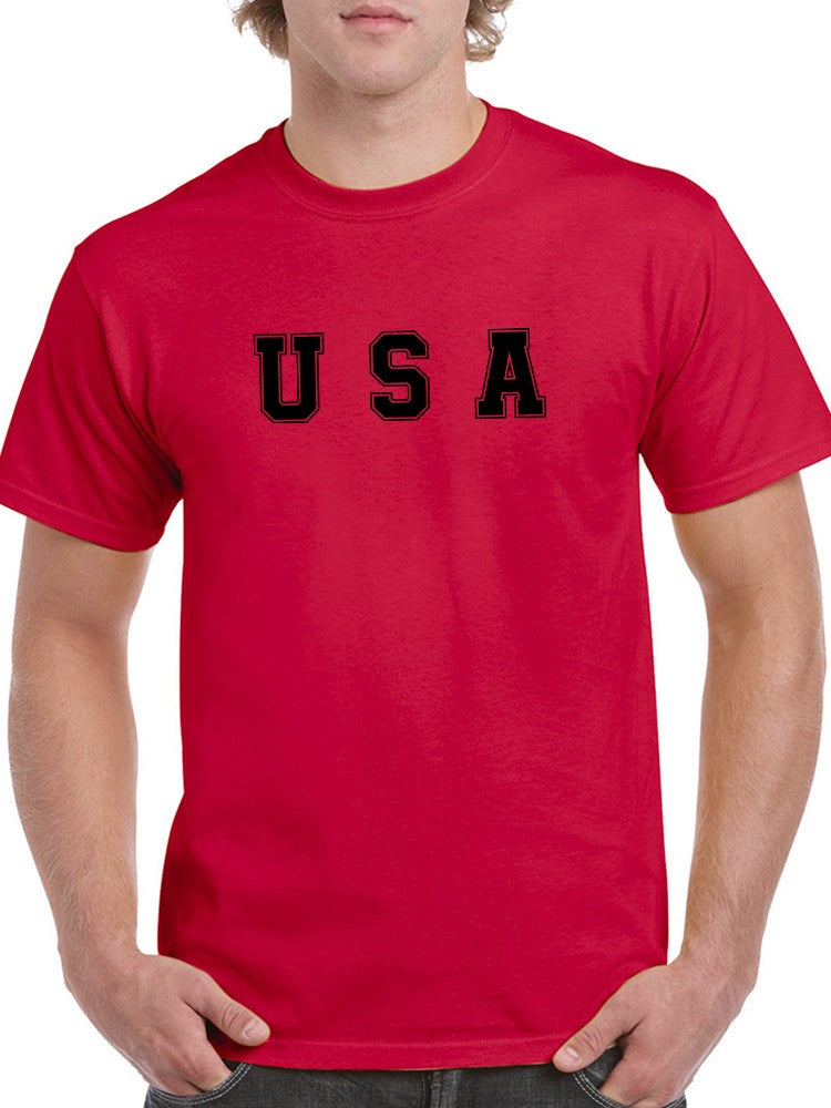 Usa Text. T-shirt -SmartPrintsInk Designs