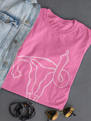 Uterus Middle Finger T-shirt -SmartPrintsInk Designs