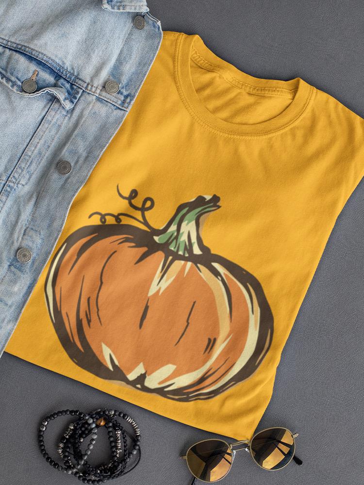 Drawn Pumpkin T-shirt -SmartPrintsInk Designs