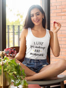 Live For Makeup And Mimosas Racerback Tank -SmartPrintsInk Designs