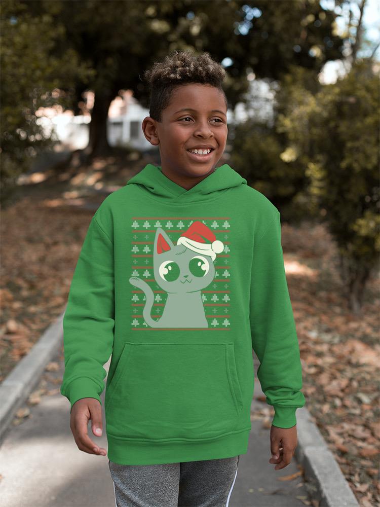 Christmas Kitten Hoodie  -SmartPrintsInk Designs