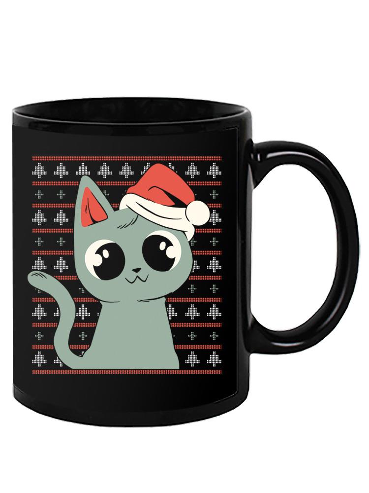 Christmas Kitten Mug -SmartPrintsInk Designs