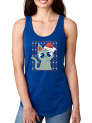 Christmas Kitten Racerback Tank -SmartPrintsInk Designs