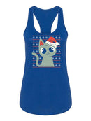Christmas Kitten Racerback Tank -SmartPrintsInk Designs