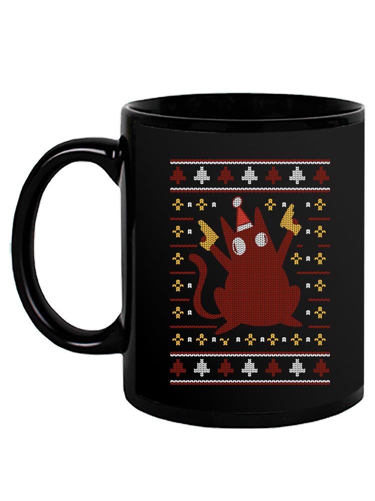 Funny Christmas Kitten Mug -SmartPrintsInk Designs