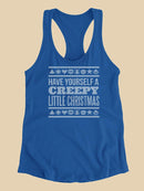 Creepy Little Christmas Racerback Tank -SmartPrintsInk Designs