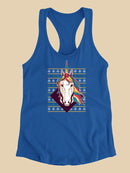 A Christmas Unicorn Racerback Tank -SmartPrintsInk Designs