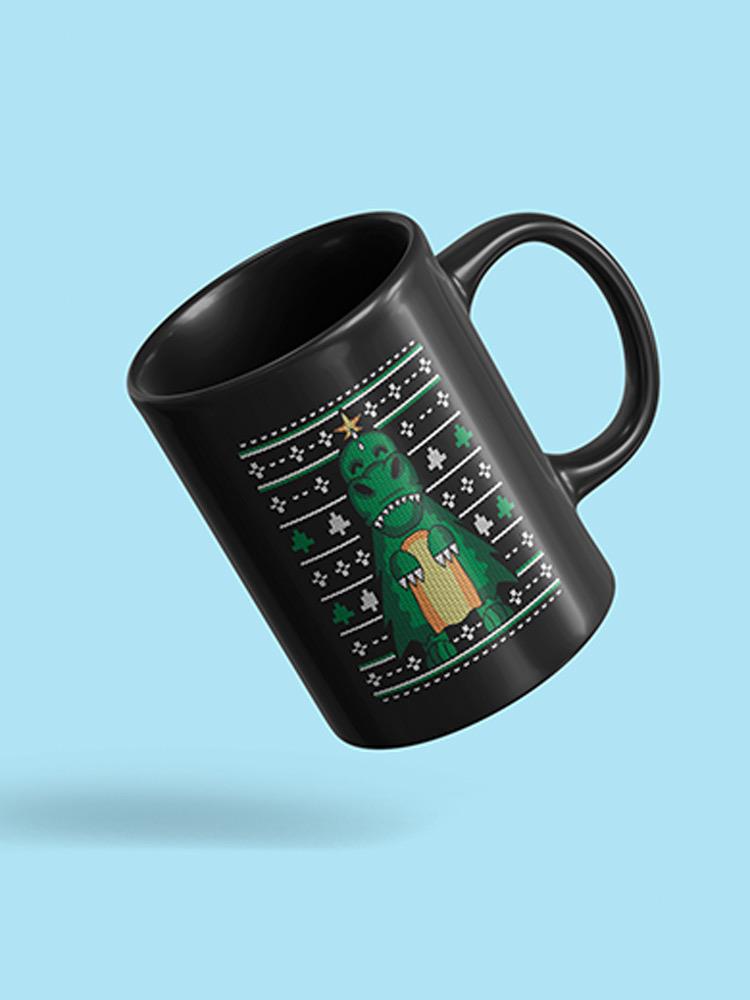 Dinosaur For Christmas Mug -SmartPrintsInk Designs