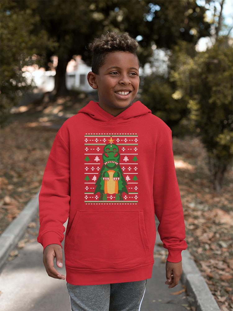 Dinosaur For Christmas Hoodie -SmartPrintsInk Designs