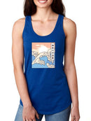Waves And The Sunset Racerback Tank -SmartPrintsInk Designs