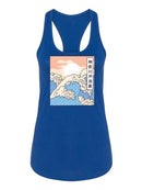 Waves And The Sunset Racerback Tank -SmartPrintsInk Designs