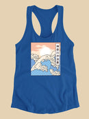 Waves And The Sunset Racerback Tank -SmartPrintsInk Designs
