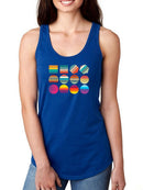 Colorful Shapes Racerback Tank -SmartPrintsInk Designs