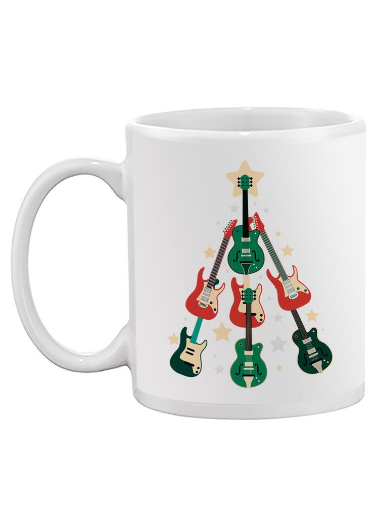 Guitar Christmas Tree Mug -SmartPrintsInk Designs