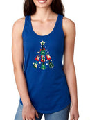 Guitar Christmas Tree Racerback Tank -SmartPrintsInk Designs