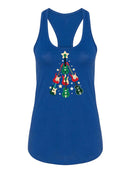 Guitar Christmas Tree Racerback Tank -SmartPrintsInk Designs